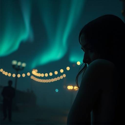 Cena do videoclipe 'Noites Paulistanas' da cantora 'Aurora'.